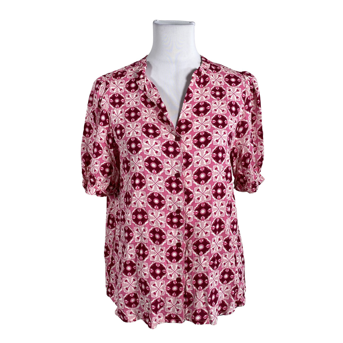 Unisex Ichi - Lühikeste käistega pluus, suurus 36 - Roosa (1)