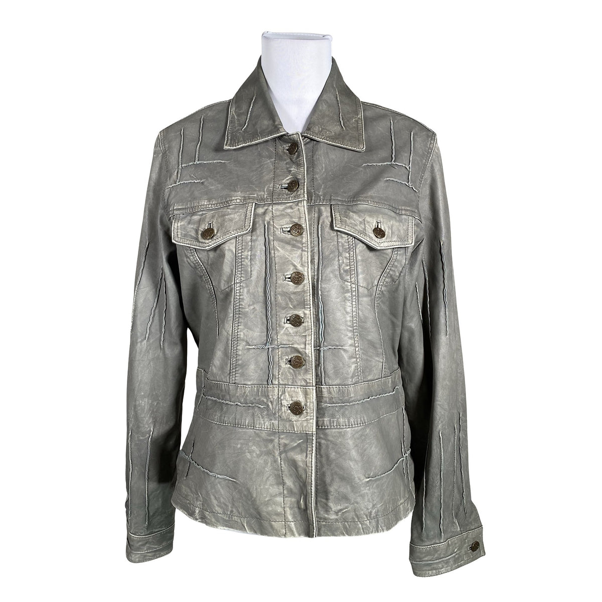 Unisex Kello - Nahktagi, suurus 40 - Hall (1)