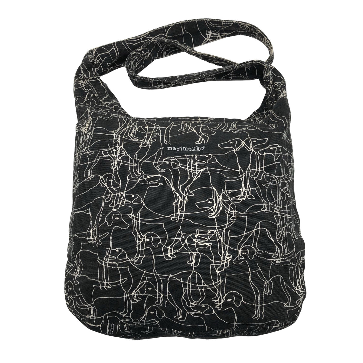 Unisex Marimekko - Õlakott, suurus Midi - Must (1)
