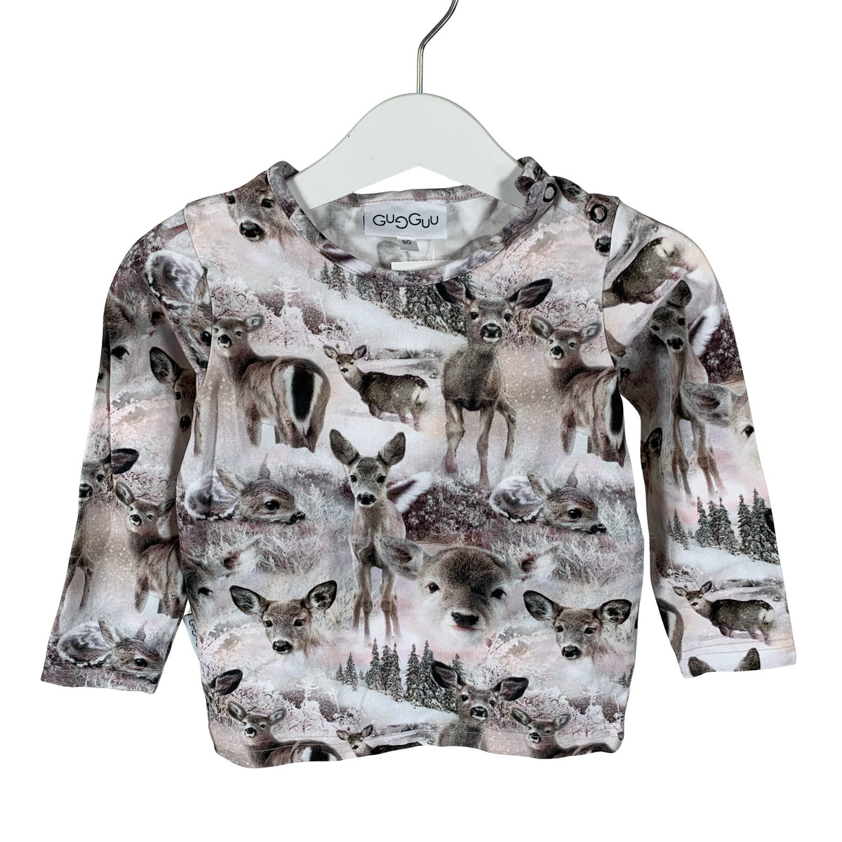 Unisex Gugguu - Trikotaažist pluus, suurus 74 - 80 - Heleroosa (1)