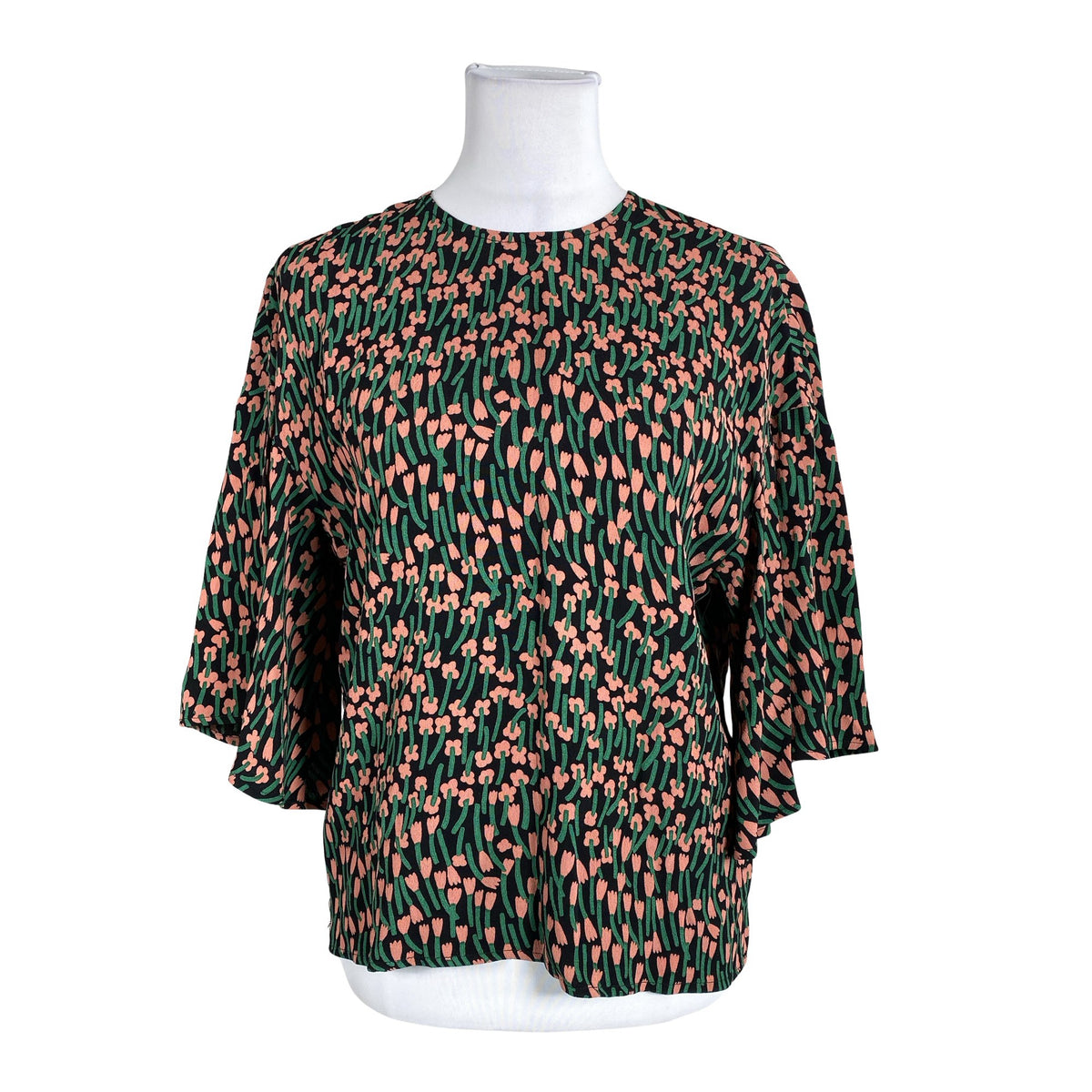 Unisex Marimekko - Lühikeste käistega pluus, suurus 36 - Must (1)