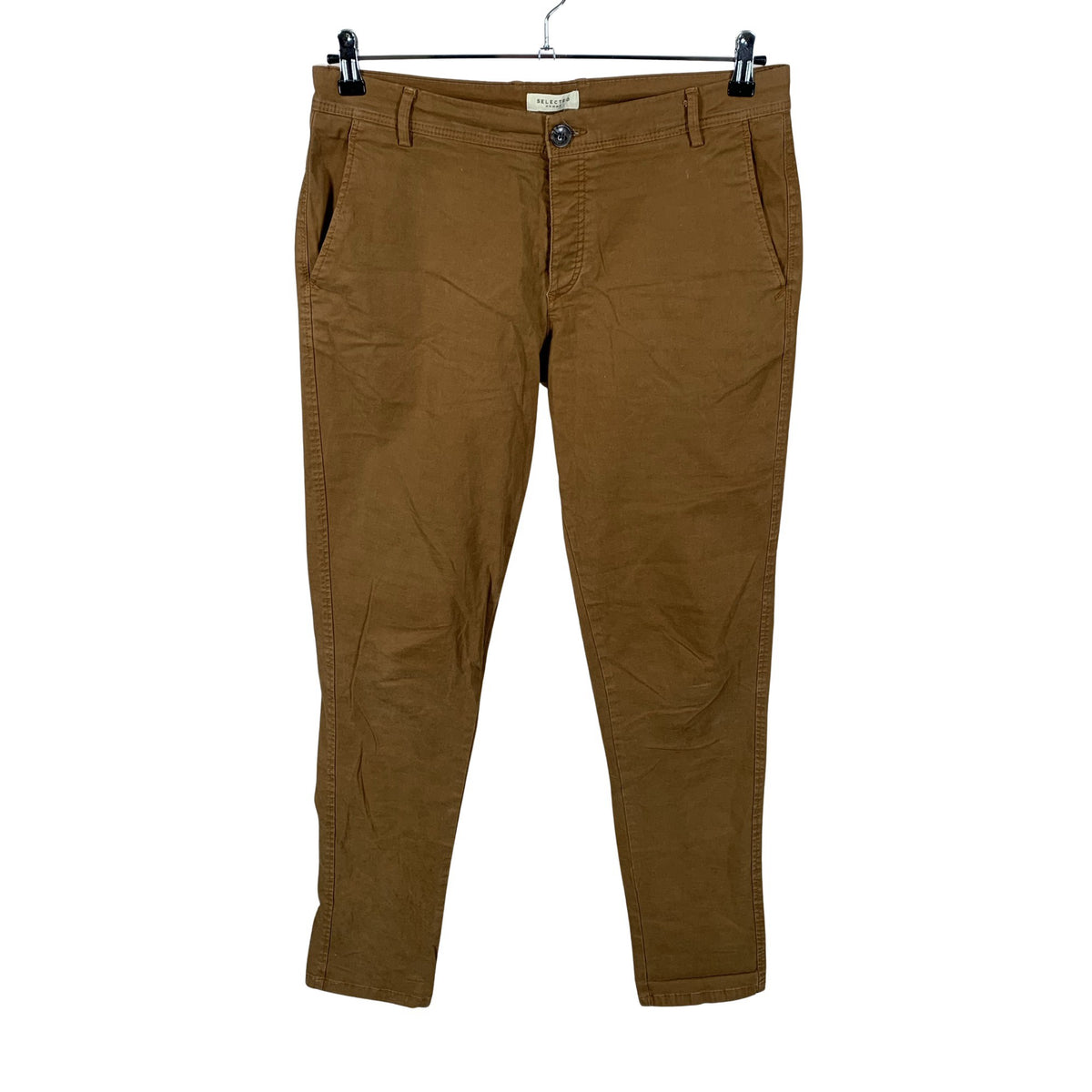 Unisex Selected - Chino-püksid, suurus W33 - Pruun (1)