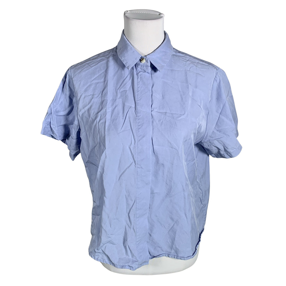 Unisex Samsoe&Samsoe - Lühikeste käistega pluus, suurus 36 - Helesinine (1)