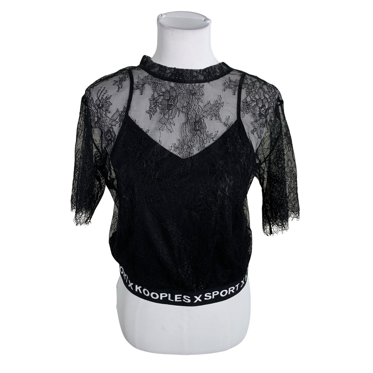 Unisex The Kooples - Lühikeste käistega pluus, suurus 40 - Must (1)