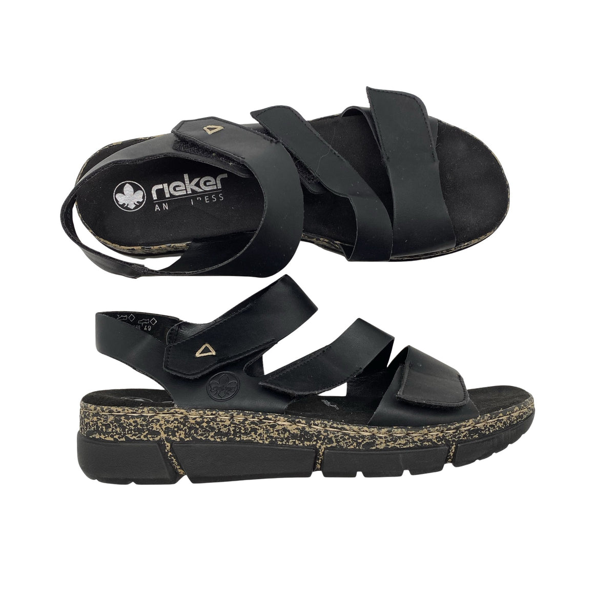Unisex Rieker - Rihmikud, suurus 41 - Must (1)