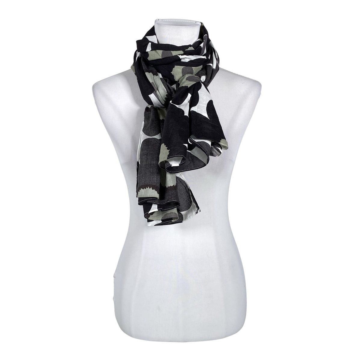 Unisex Marimekko - Õhuke sall, suurus Maxi - Must (1)