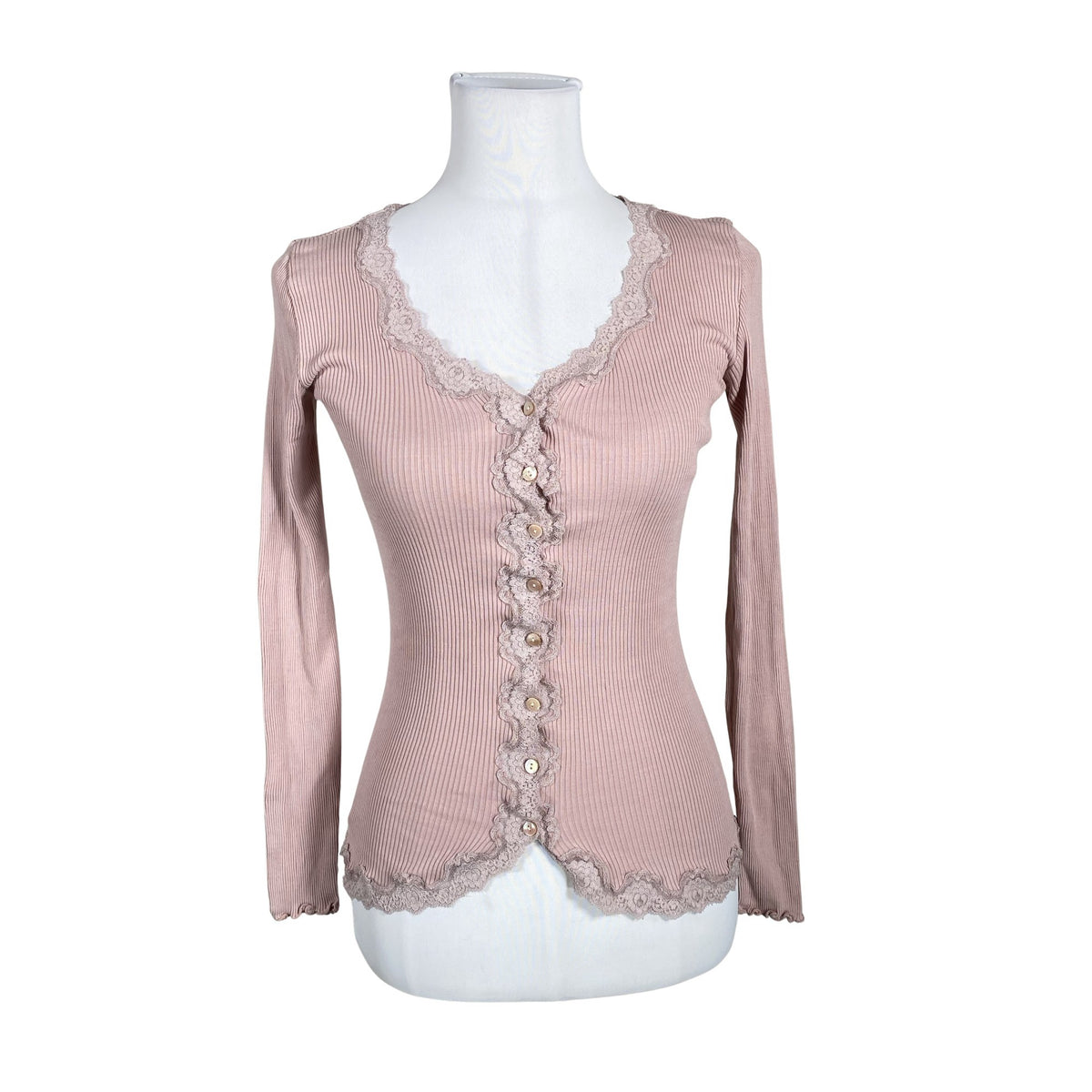 Unisex Rosemunde - Trikotaažist pluus, suurus 36 - Heleroosa (1)
