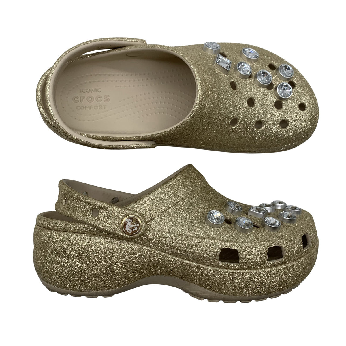 Unisex Crocs - Lahtise kannaga jalanõud, suurus 37 - Kuld (1)