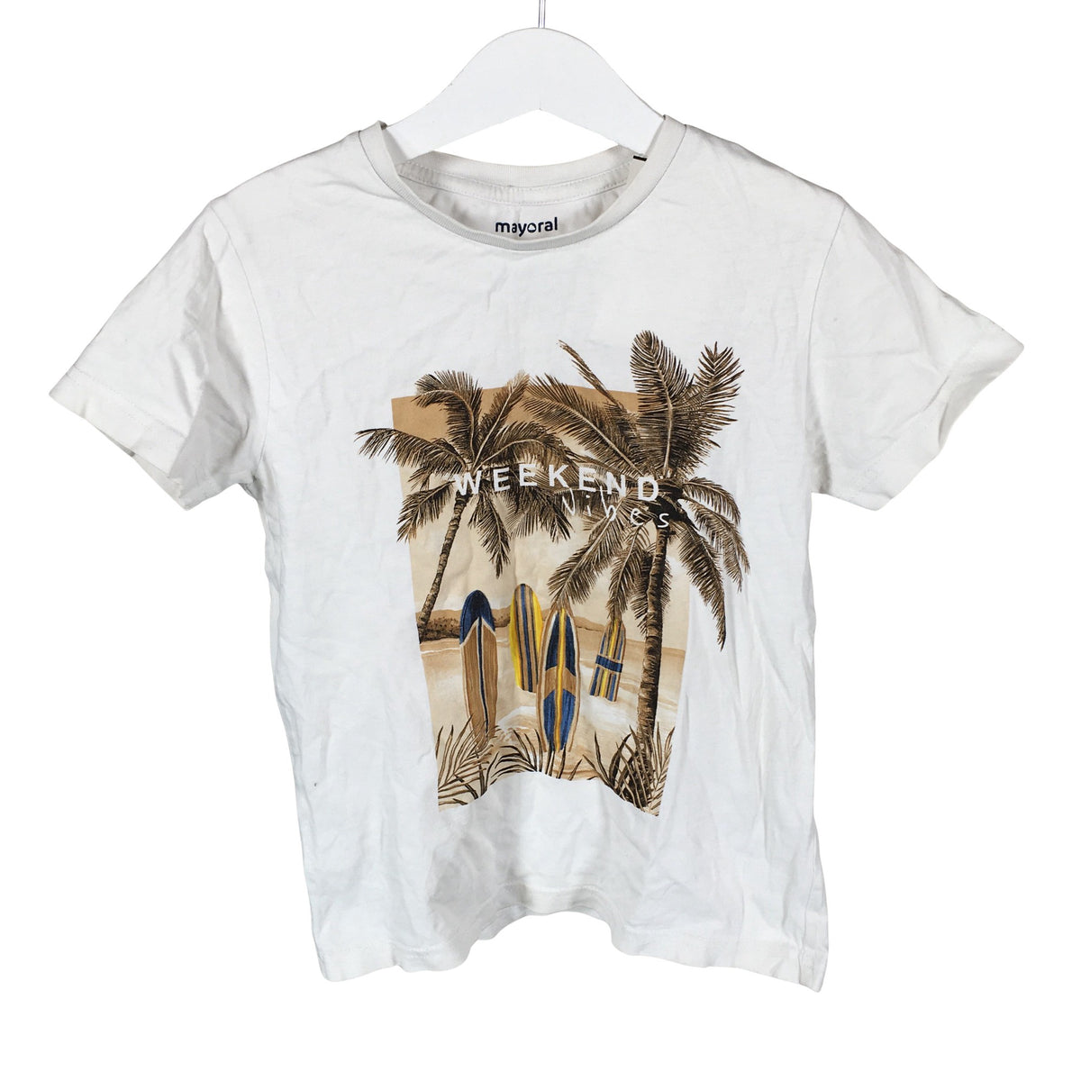 Unisex Mayoral - T-särk, suurus 122 - 128 - Valge (1)