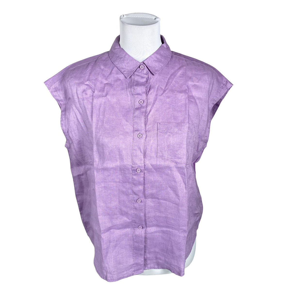 Unisex Benetton - Lühikeste käistega pluus, suurus 38 - Lilla (1)
