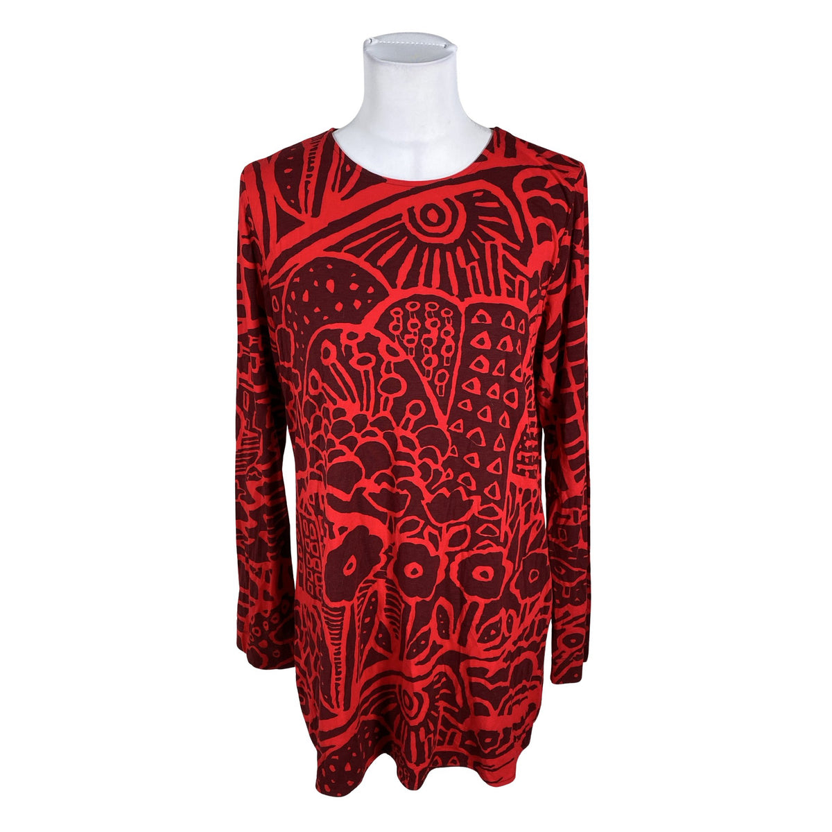 Unisex Marimekko - Trikotaažist tuunika, suurus 40 - Punane (1)