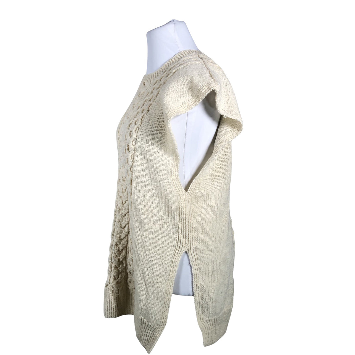 Unisex Handmade - Kootud vest, suurus 42 - Looduslik valge (2)