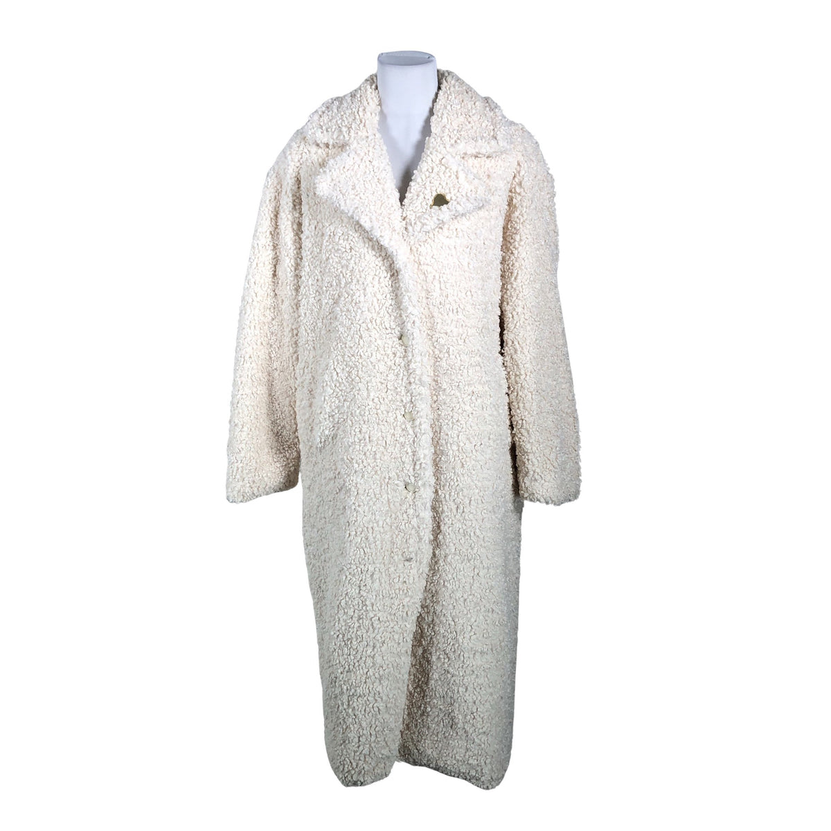 Unisex Fabienne Chapot - Kunstkarusnahast mantel, suurus 38 - Looduslik valge (1)