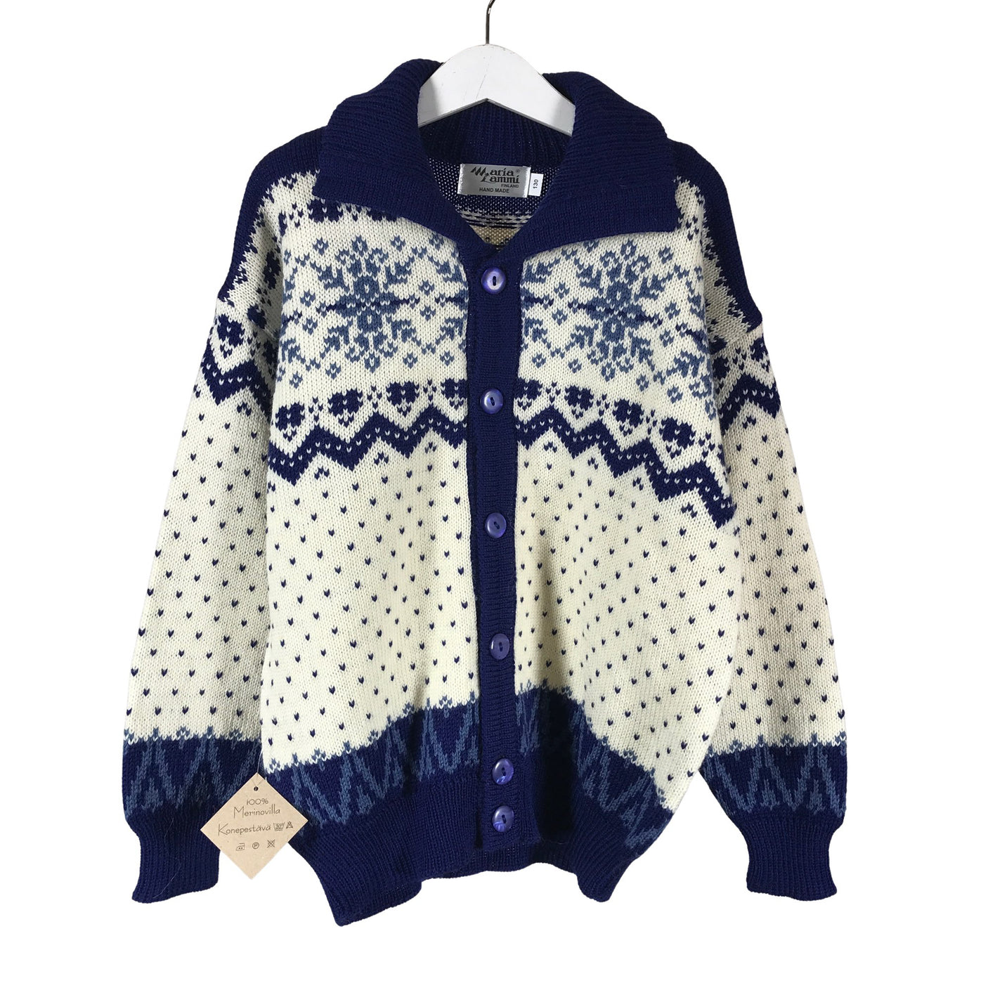 Unisex Maria Lammi - Neuletakki, koko 128 - 134 - (1)