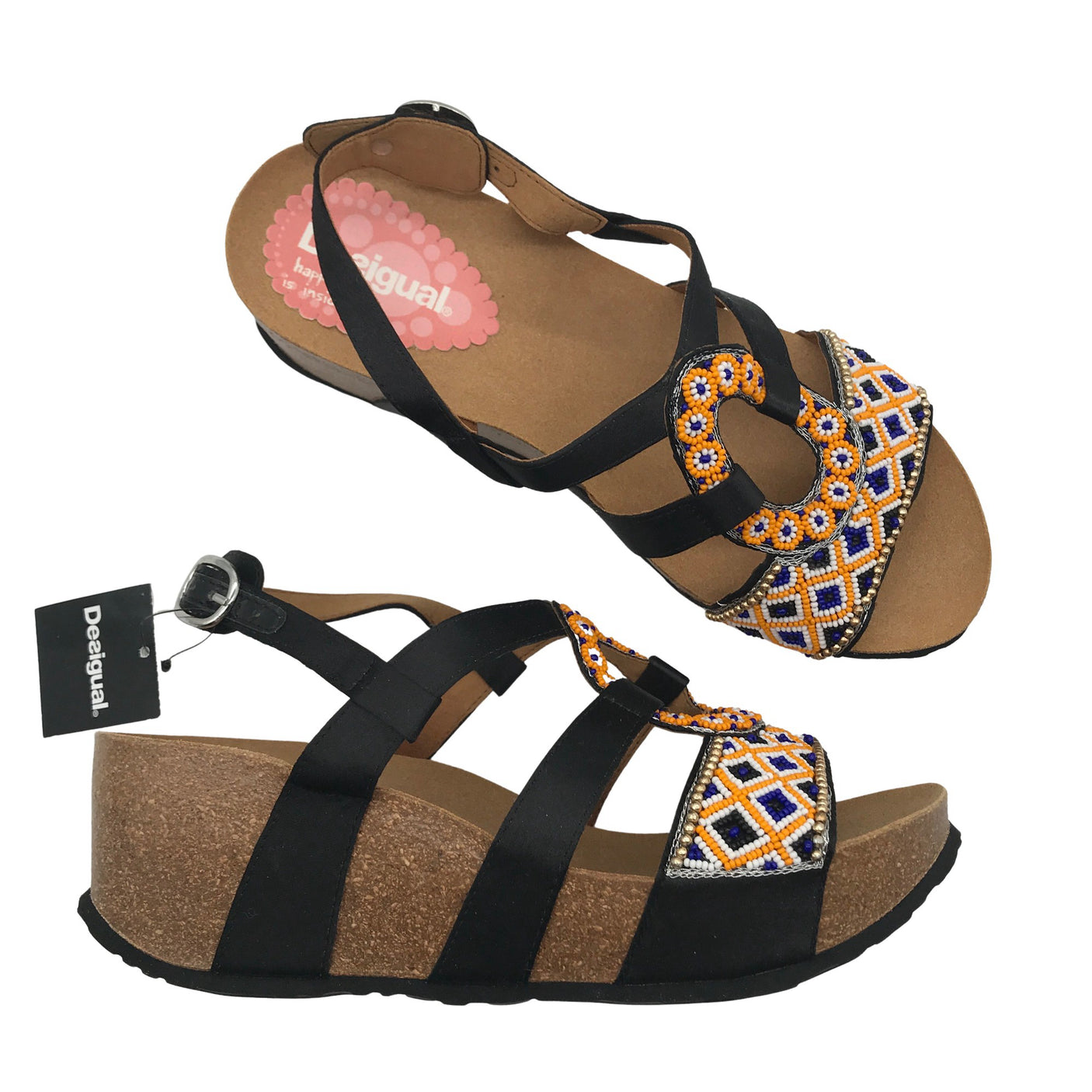 Unisex Desigual - Kiilakorkosandaalit, koko 39 - (1)