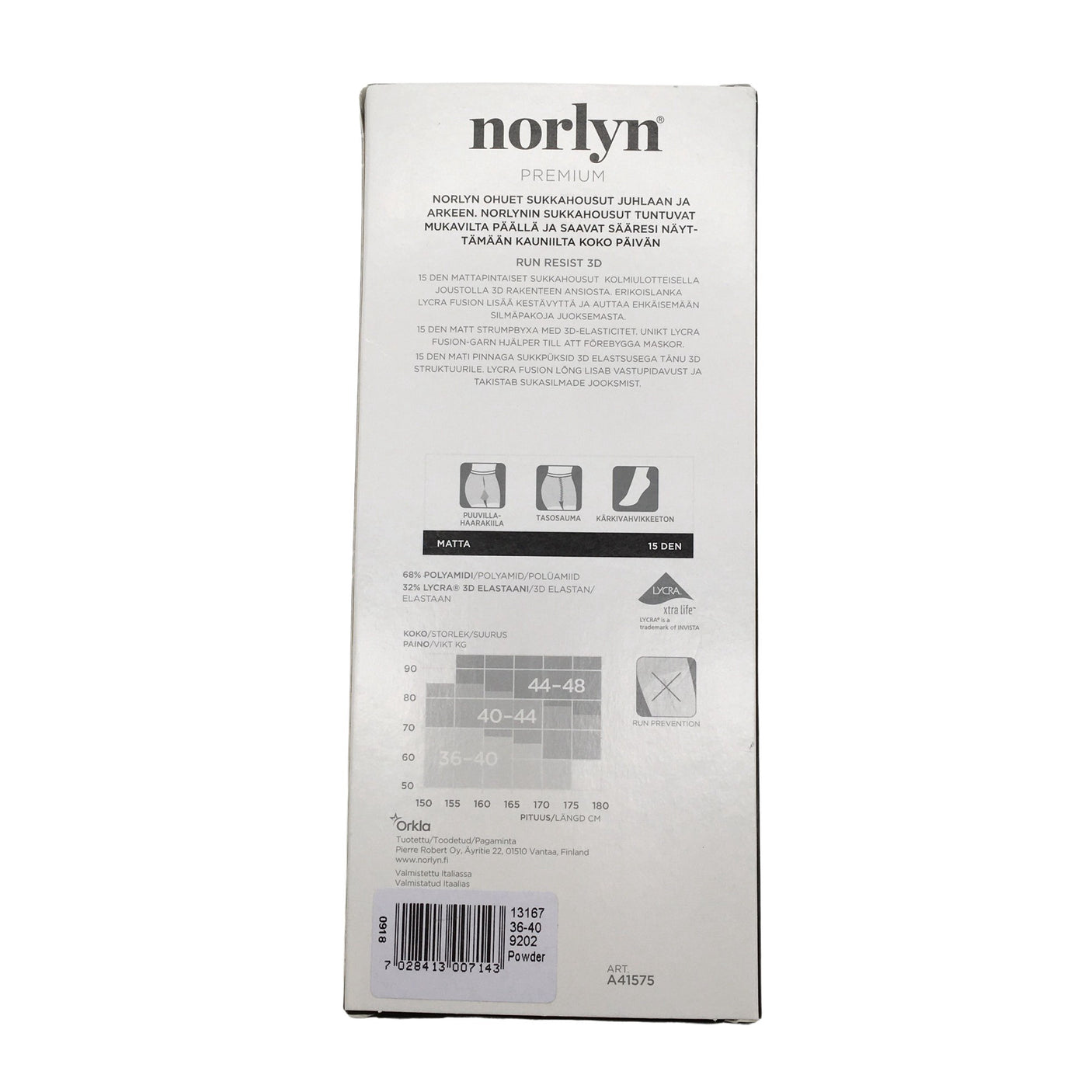 Unisex Norlyn - Sukkahousut, ohuet, koko 38 - (2)