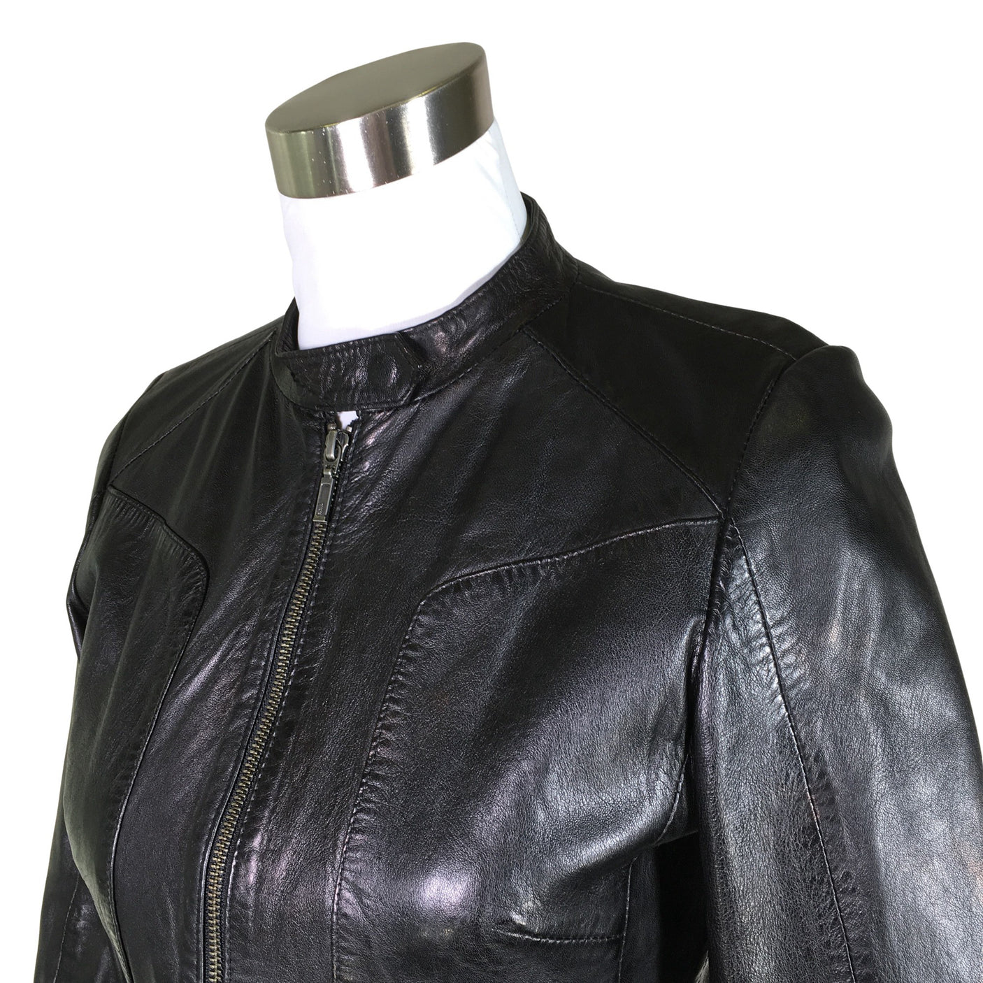 Unisex Naf Naf - Nahkatakki, koko 38 - (3)
