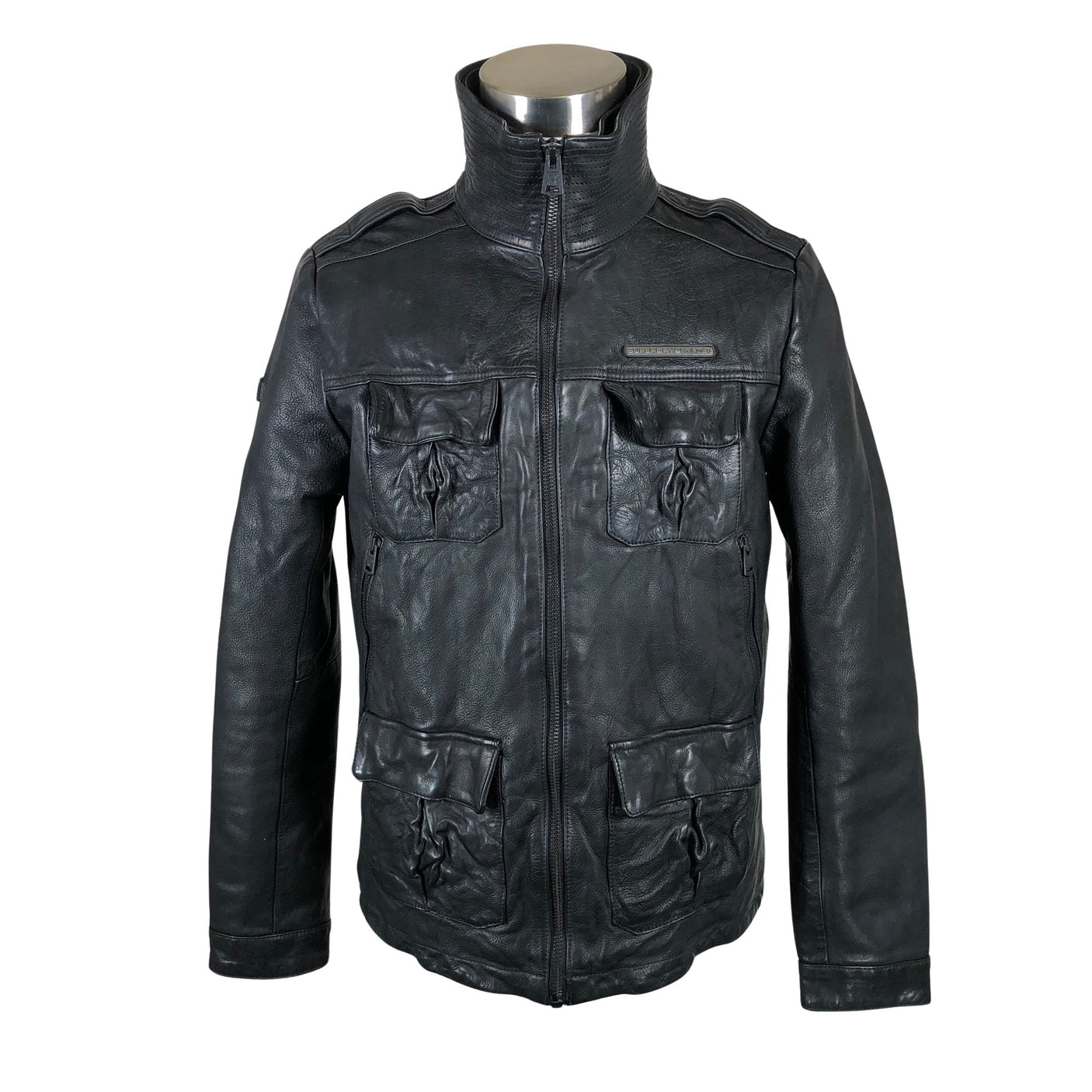 Unisex Superdry - Nahkatakki, koko M - (1)