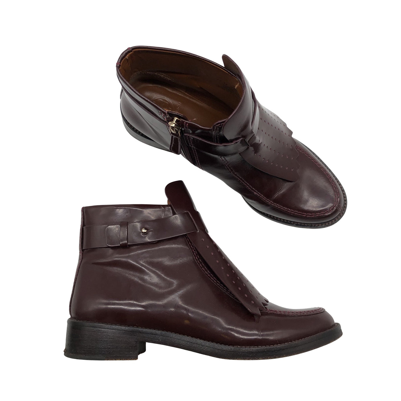 Unisex Tory Burch - Poolsaapad, suurus 38 - Veinipunane (1)