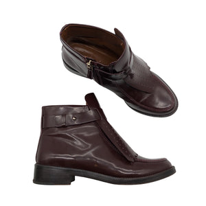 Unisex Tory Burch - Poolsaapad, suurus 38 - Veinipunane (1)