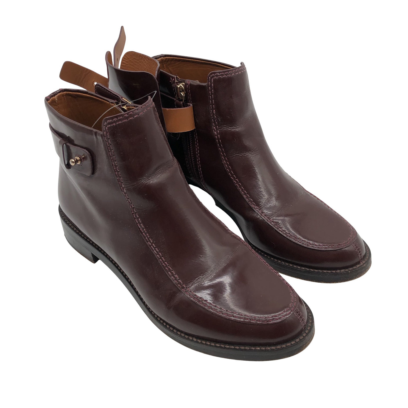 Unisex Tory Burch - Poolsaapad, suurus 38 - Veinipunane (4)