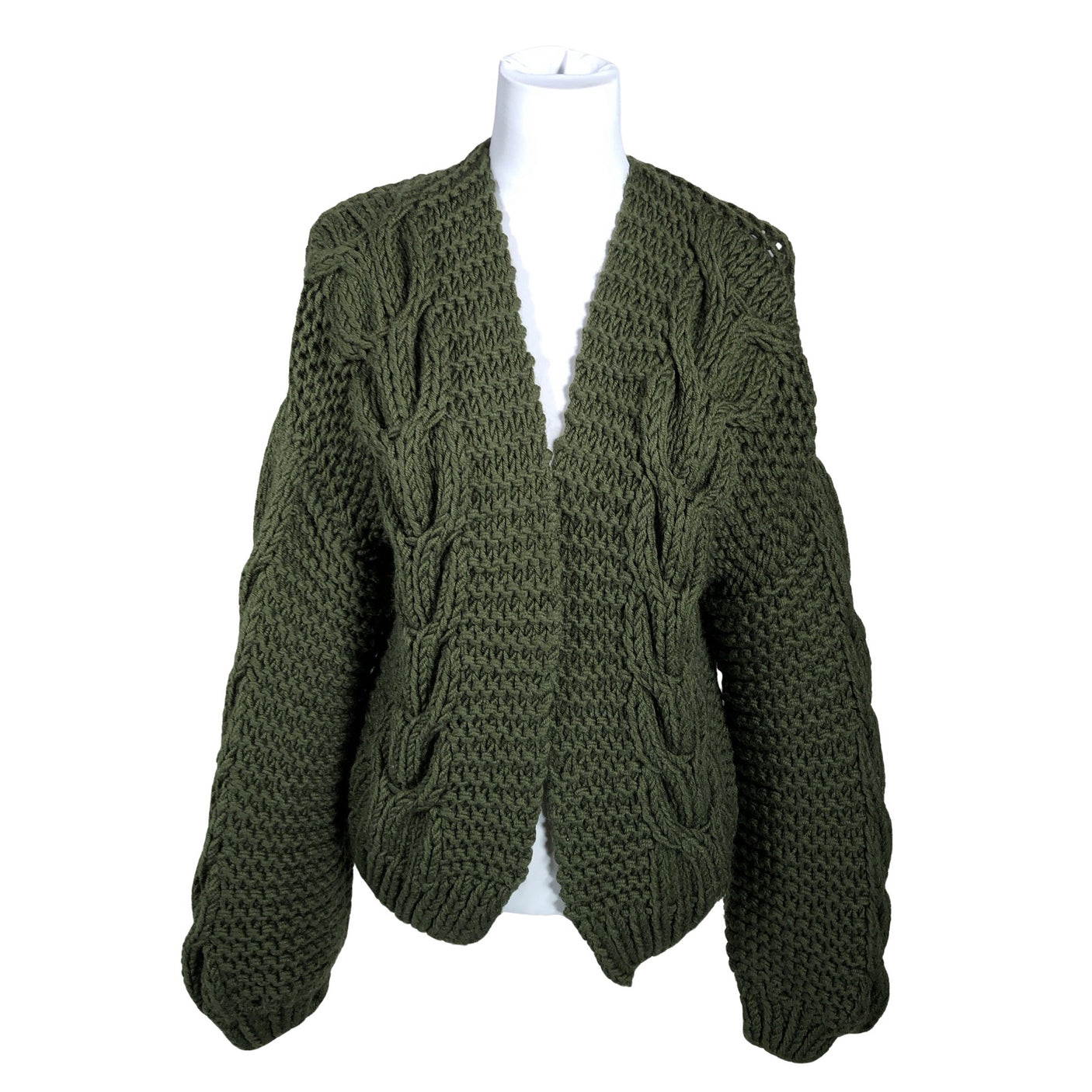 Unisex Handmade - Kardigan, suurus 38 - Roheline (1)