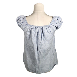 Unisex Bypias - Lühikeste käistega pluus, suurus 36 - Helesinine (2)