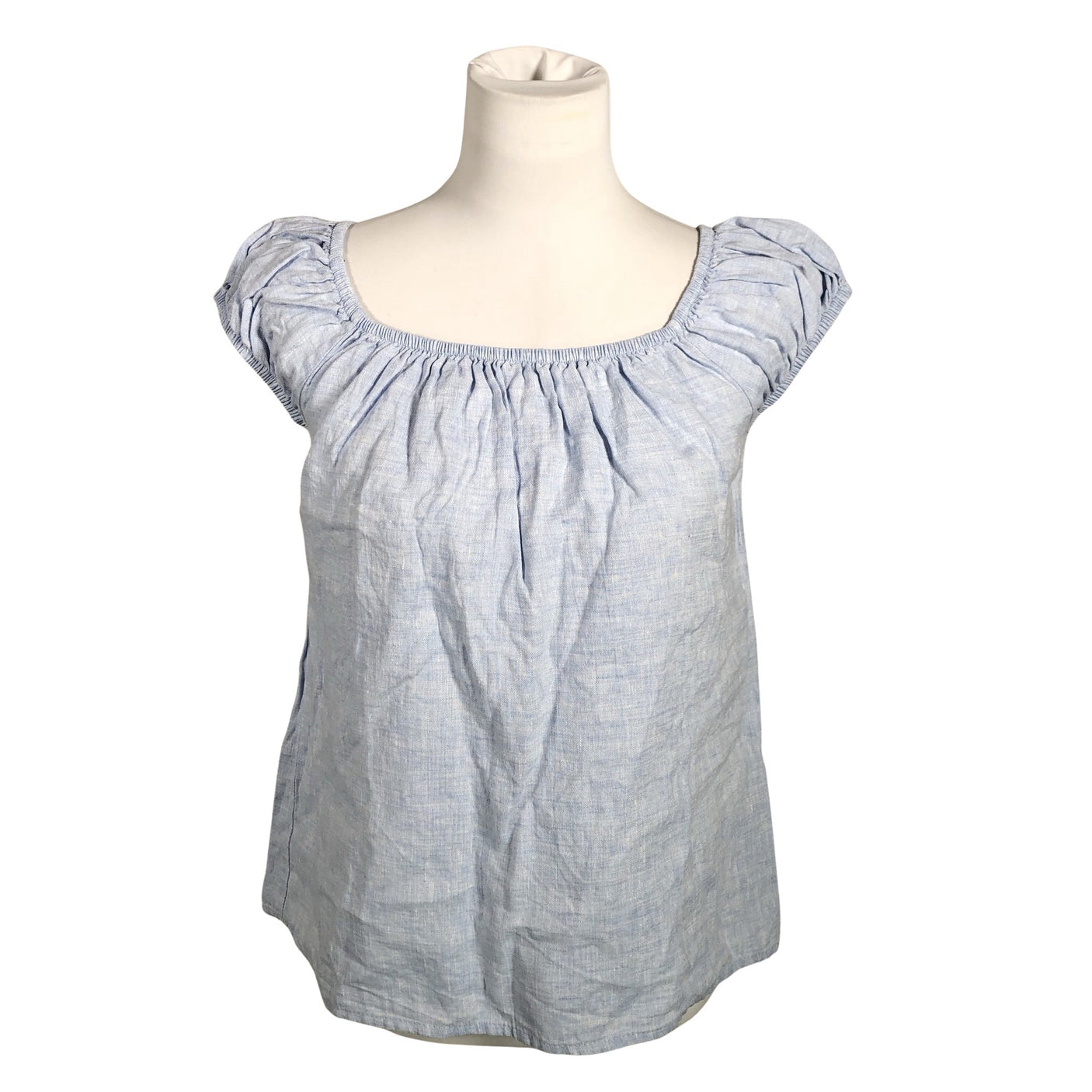 Unisex Bypias - Lühikeste käistega pluus, suurus 36 - Helesinine (1)