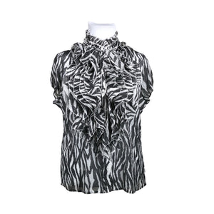 Unisex Saint Tropez - Lühikeste käistega pluus, suurus 38 - Hall (1)