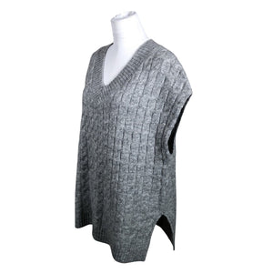 Unisex Lindex - Kootud vest, suurus 40 - Hall (2)