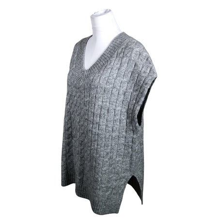 Unisex Lindex - Kootud vest, suurus 40 - Hall (2)