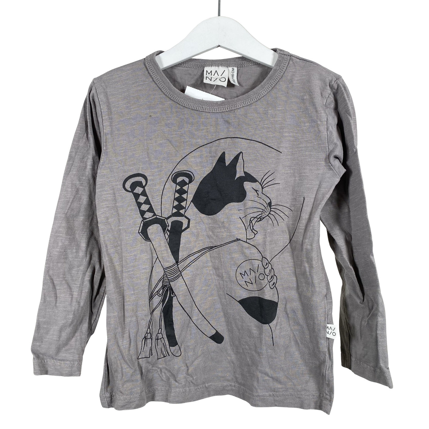 Unisex Mainio - Trikotaažist pluus, suurus 110 - 116 - Hall (1)
