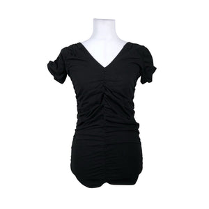Unisex Even&Odd - Lühikeste käistega pluus, suurus 38 - Must (1)