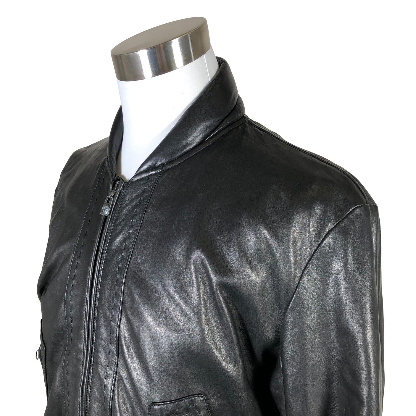 Unisex Armani Jeans - Nahkatakki, koko XL -  (3)
