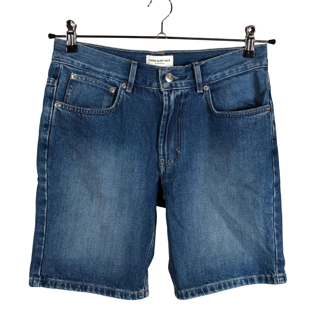 Unisex These Glory Days - Teksast lühikesed püksid, suurus S - Sinine (1)