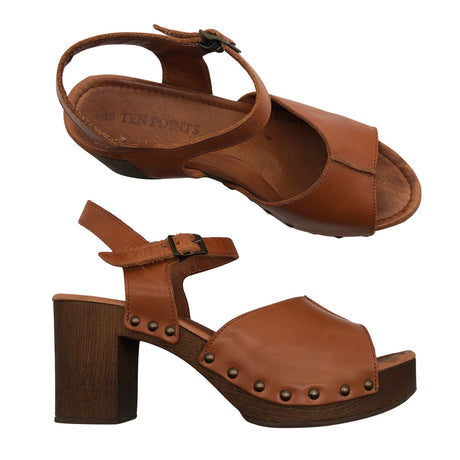Unisex Ten Points - Kontsaga rihmikud, suurus 40 - Pruun ()