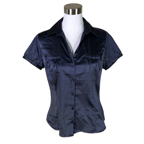 Unisex Easy Wear - Lühikeste käistega pluus, suurus 40 - Sinine ()