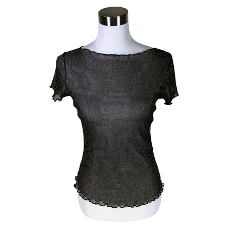 Unisex Chiquelle - Lühikeste käistega pluus, suurus 40 - Must ()