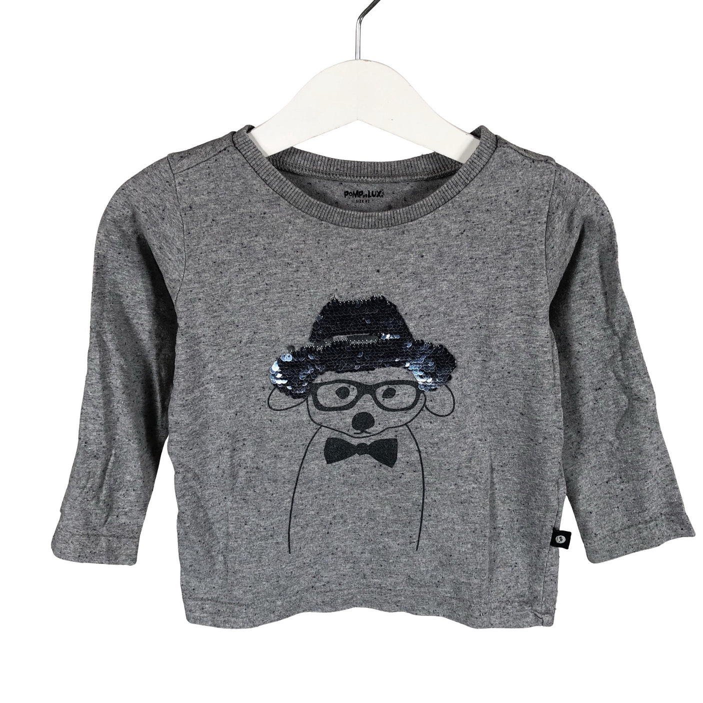 Unisex POMPdeLUX - Trikotaažist pluus, suurus 86 - 92 - Hall (1)