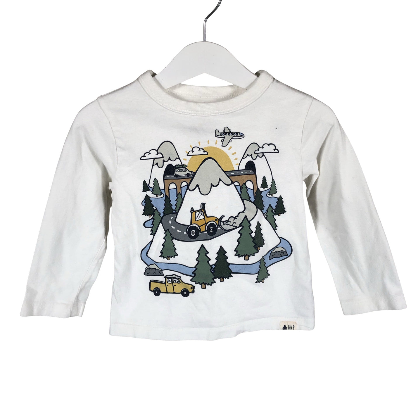 Unisex Gap - Trikotaažist pluus, suurus 86 - 92 - Valge (1)