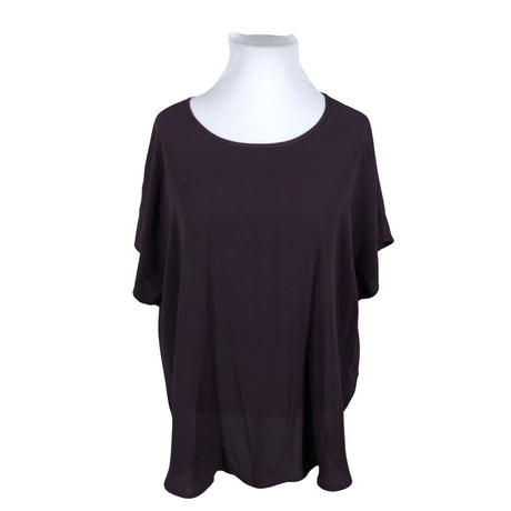 Unisex Zizzi - Lühikeste käistega pluus, suurus 50 - Lilla ()