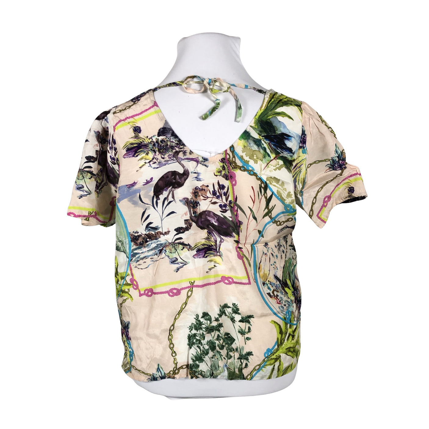 Unisex Cream - Lühikeste käistega pluus, suurus 42 - Heleroosa (2)