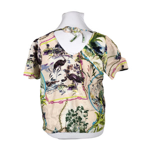 Unisex Cream - Lühikeste käistega pluus, suurus 42 - Heleroosa (2)