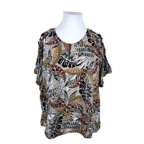 Unisex Ciso - Lühikeste käistega pluus, suurus 54 - Pruun ()