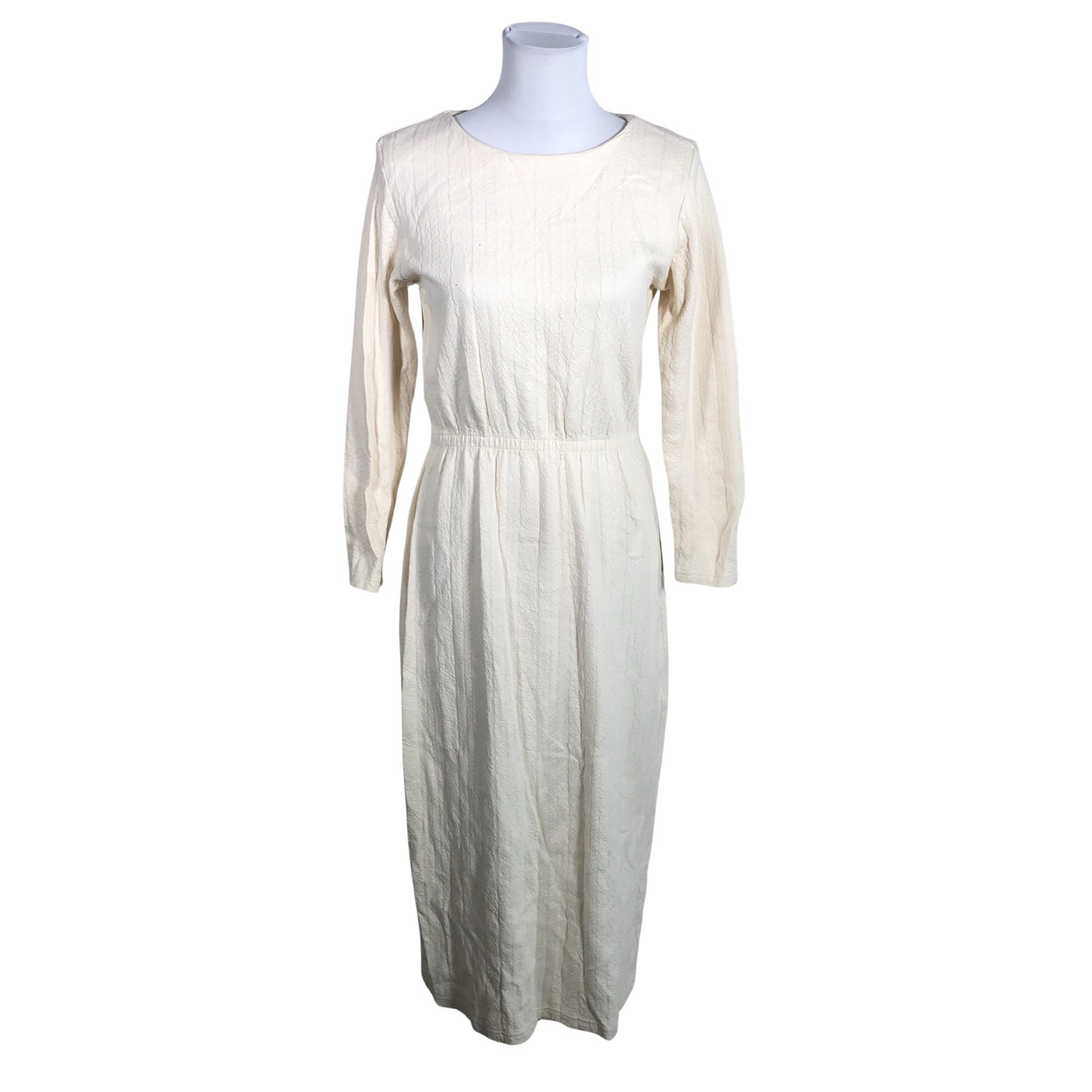 Unisex Puuvillatehdas - Trikotaažist kleit, suurus 36 - Beige (1)