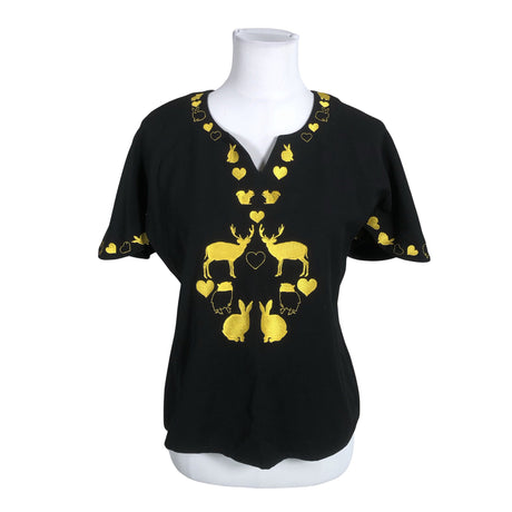 Unisex IVANAhelsinki - Lühikeste käistega pluus, suurus 38 - Must ()