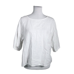Unisex Marta - Lühikeste käistega pluus, suurus 36 - Valge (1)