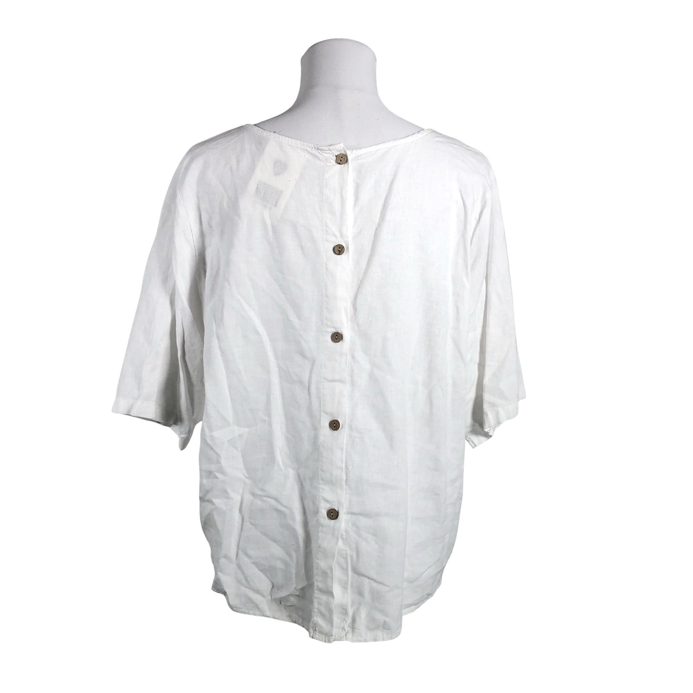Unisex Marta - Lühikeste käistega pluus, suurus 36 - Valge (2)