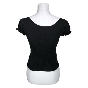 Unisex Collectif - Lühikeste käistega pluus, suurus 38 - Must (2)