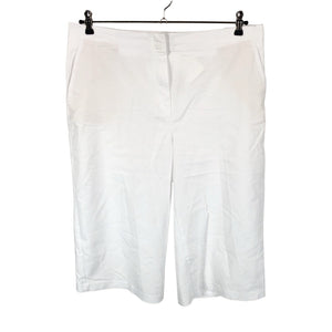 Unisex Autograph by Marks & Spencer - Mittevenivad poolpikad püksid, suurus 44 - Valge (1)